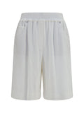 Brunello Cucinelli Cotton Piqué Bermuda Shorts — White