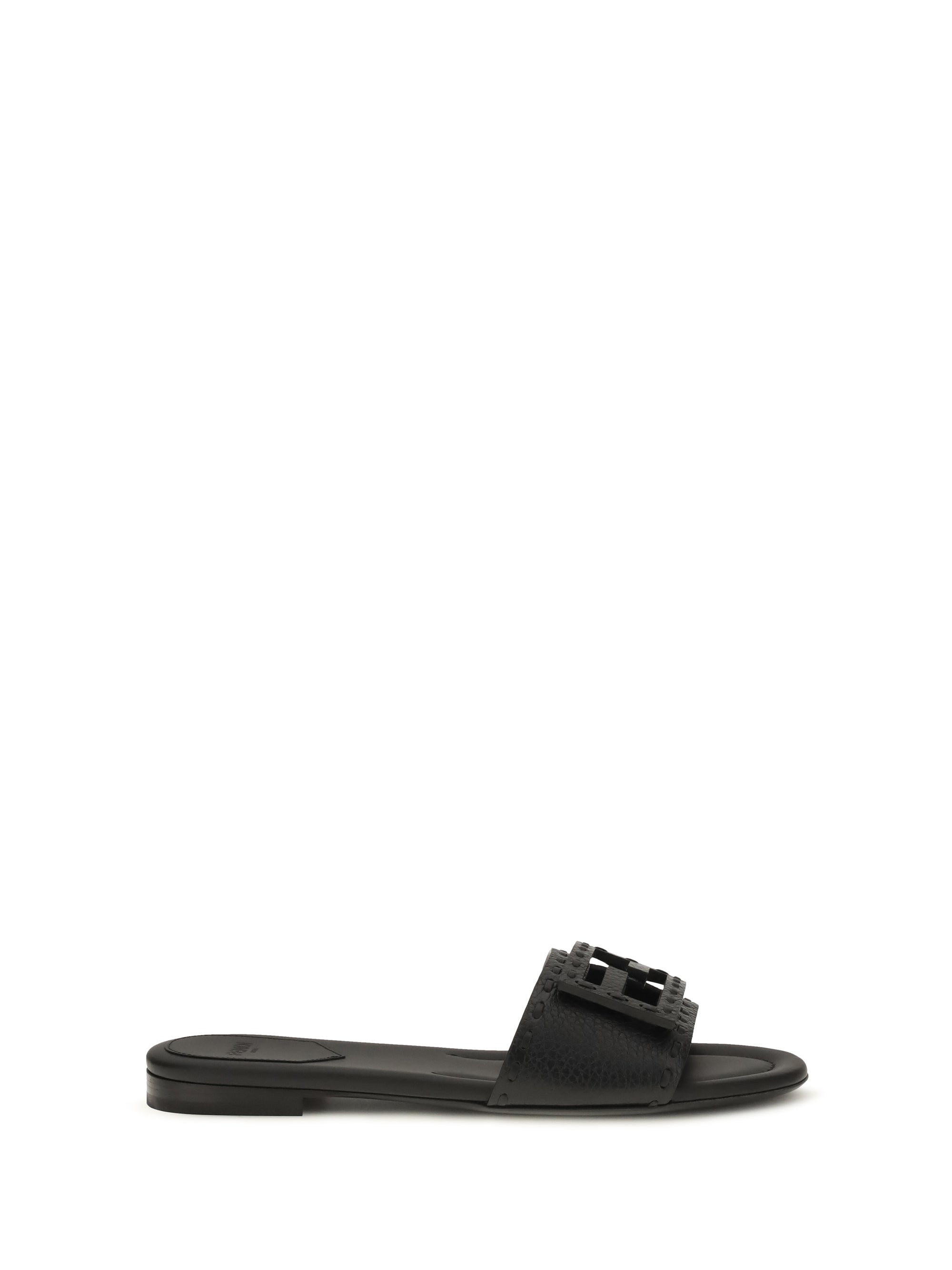 Fendi Baguette Sandals — Black