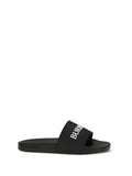 Burberry Logo-Embossed Slider — Black