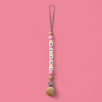 Chupetero Personalizado Rosa chicle con Nombre en Silicona Orgánica | Nenina & Co.