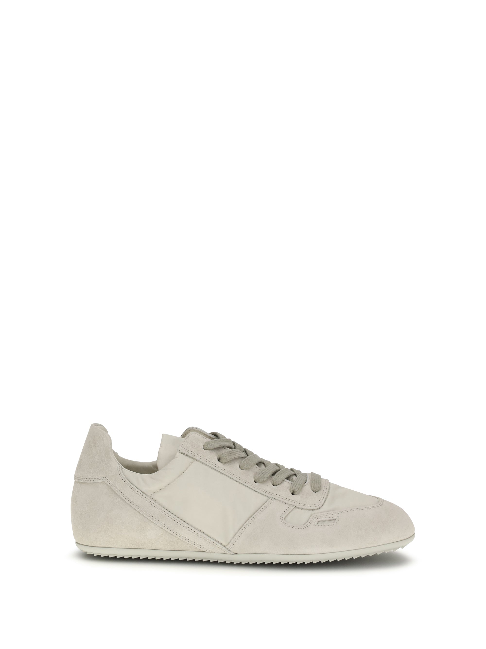 Rick Owens Suede and Leather Sneaker — Beige