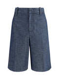 Jil Sander Cotton Bermuda Shorts — Indigo