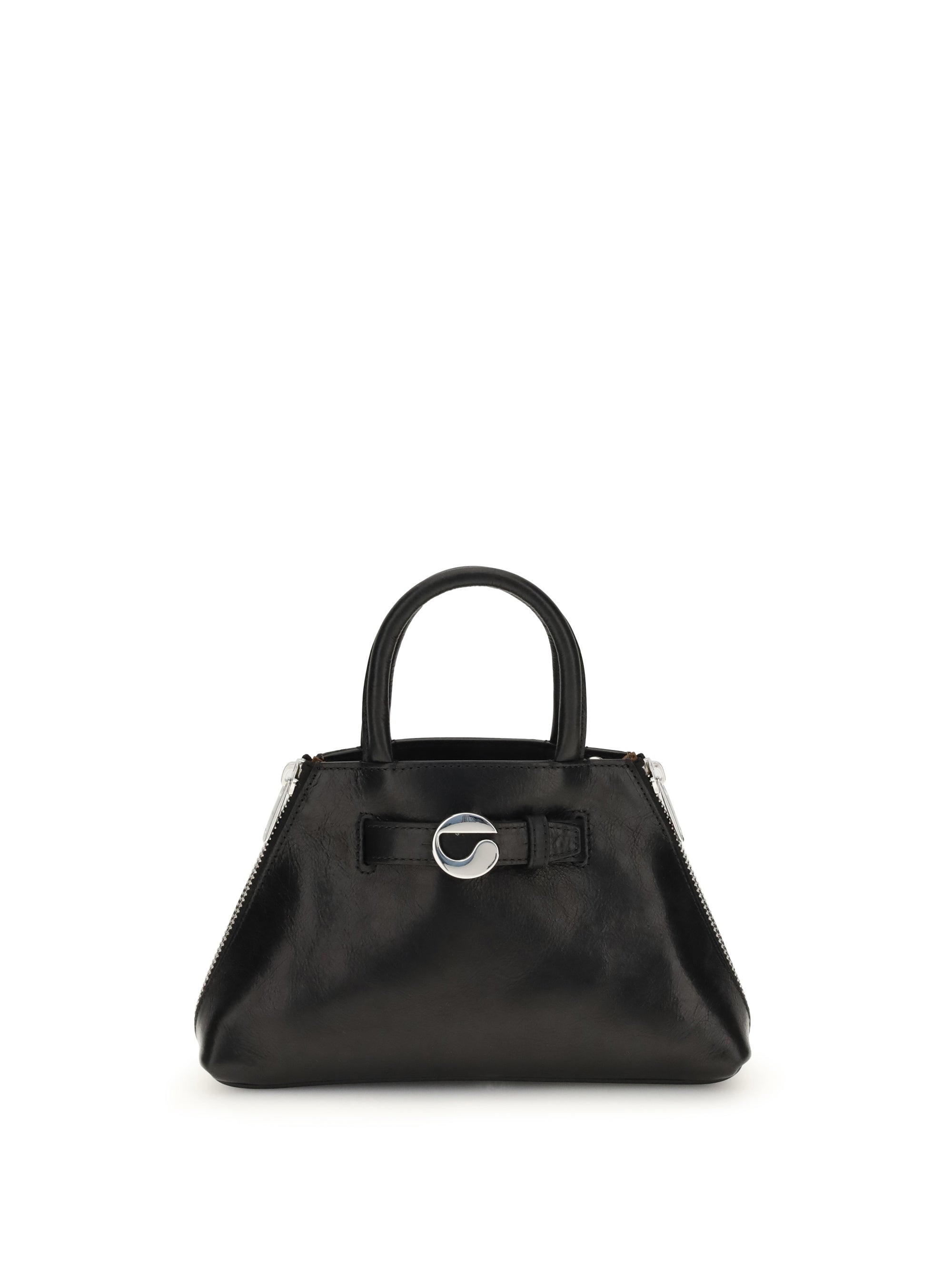 Coperni Textured Calf Leather Top Handle Bag — Black