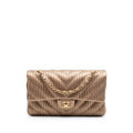 Medium Classic Chevron Calfskin Pleated Double Flap