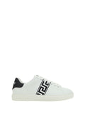 Versace Leather Low-Top Sneakers — White