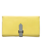 Bicolor Epsom Bearn Long Wallet