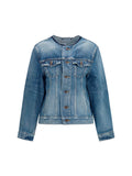 Balenciaga Hourglass Denim Jacket — Blue