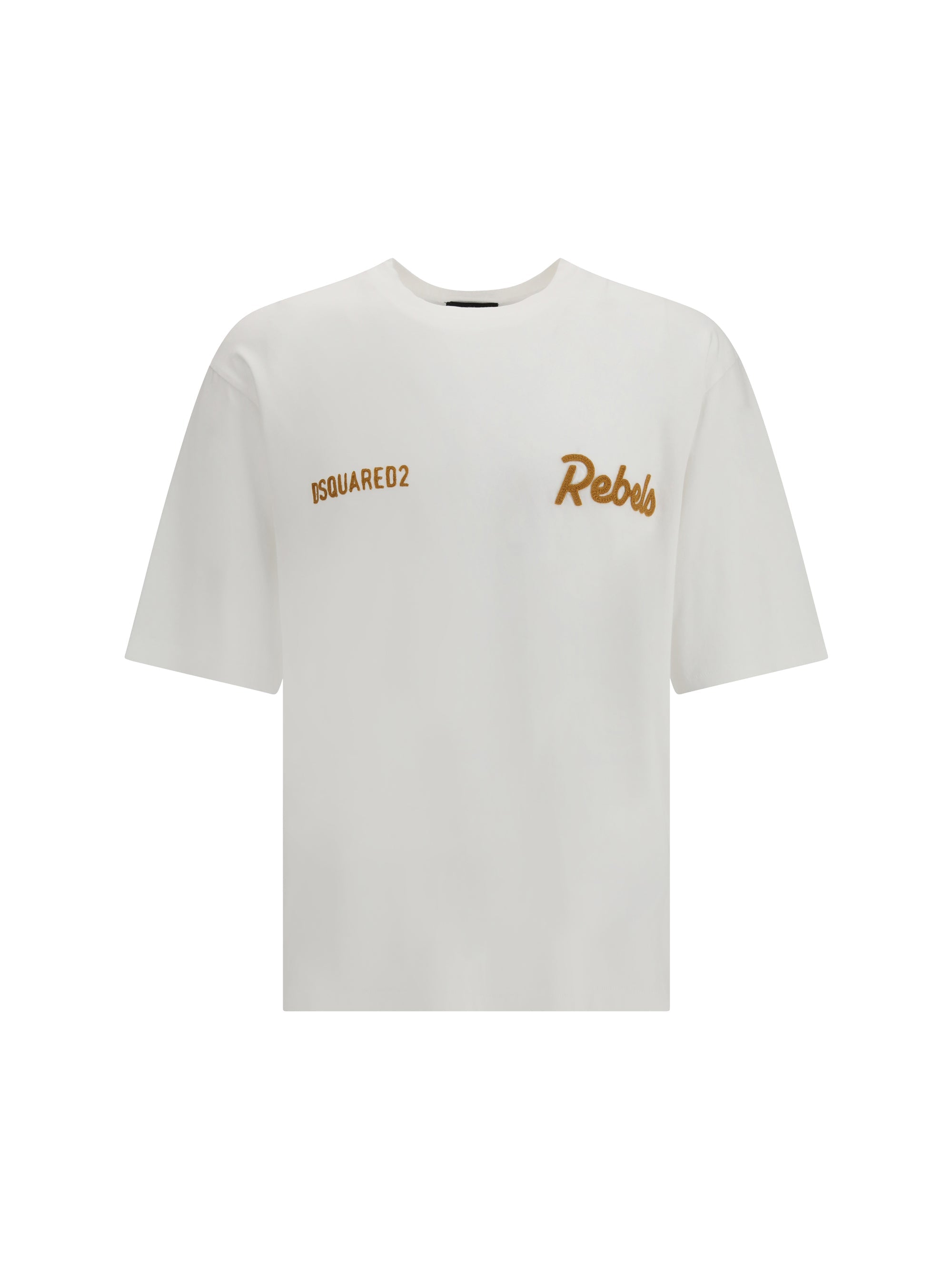 Dsquared2 Logo-Embroidered T-Shirt — White