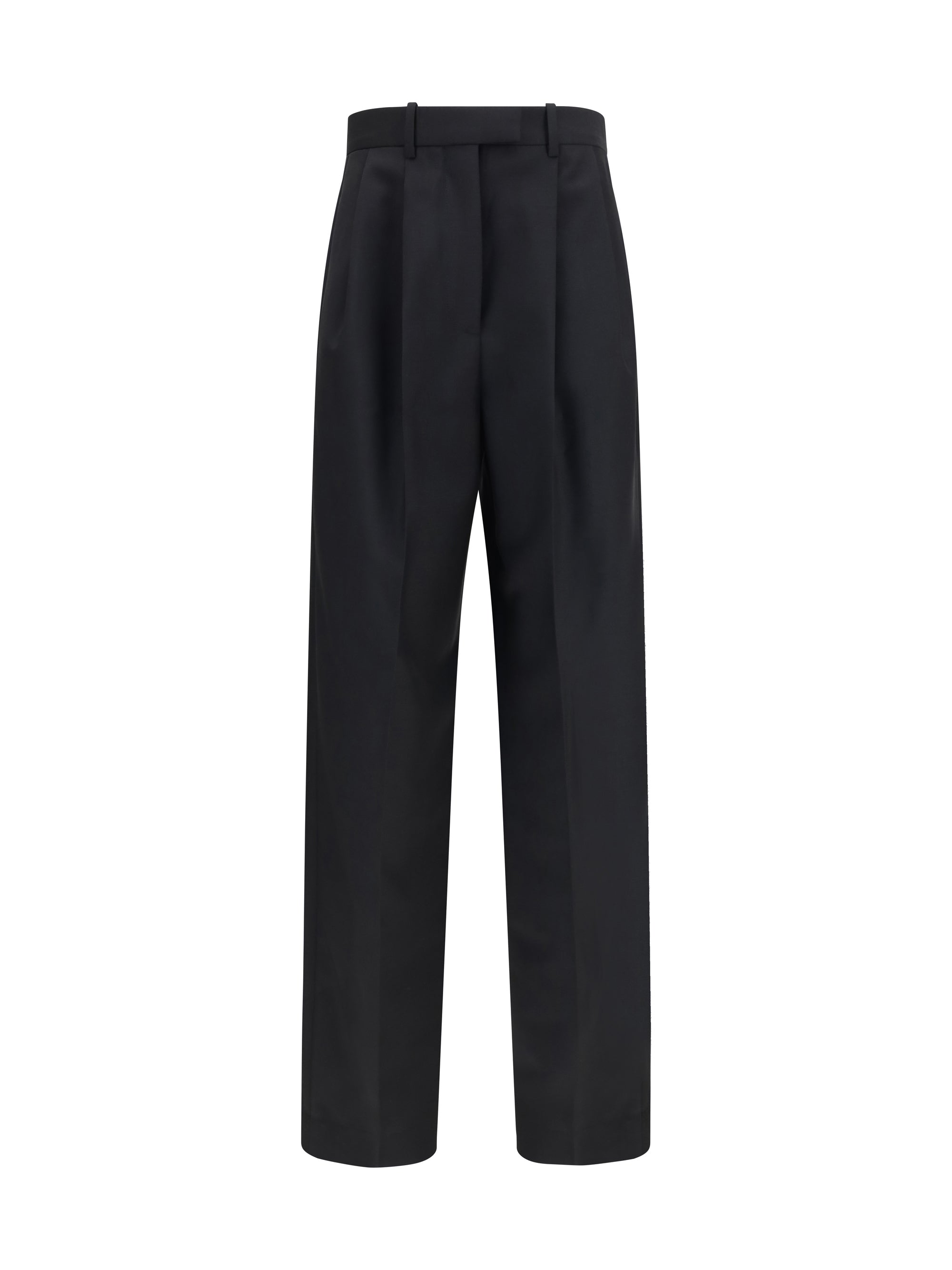 Givenchy Double-Pleat Wool and Mohair Trousers — Black