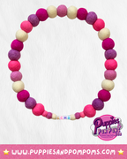 Baby Pink Mix - Personalised Pom Pom Dog Collar