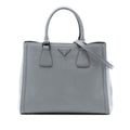 Medium Bicolor Saffiano Lux Galleria Satchel