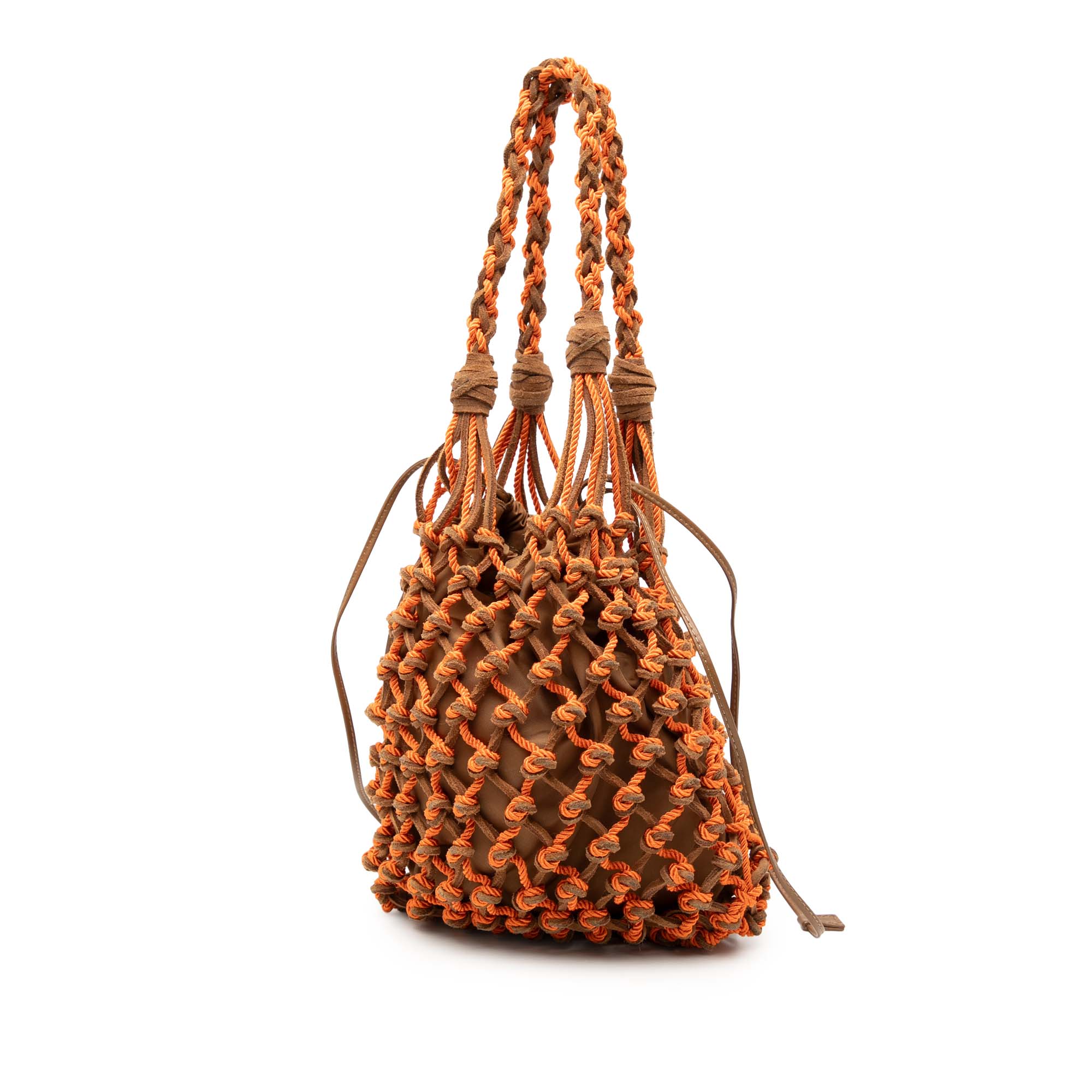 Small Suede Macrame Noue Shoulder Bag