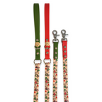 Handmade Dog Leash - Christmas Dachshunds - Red