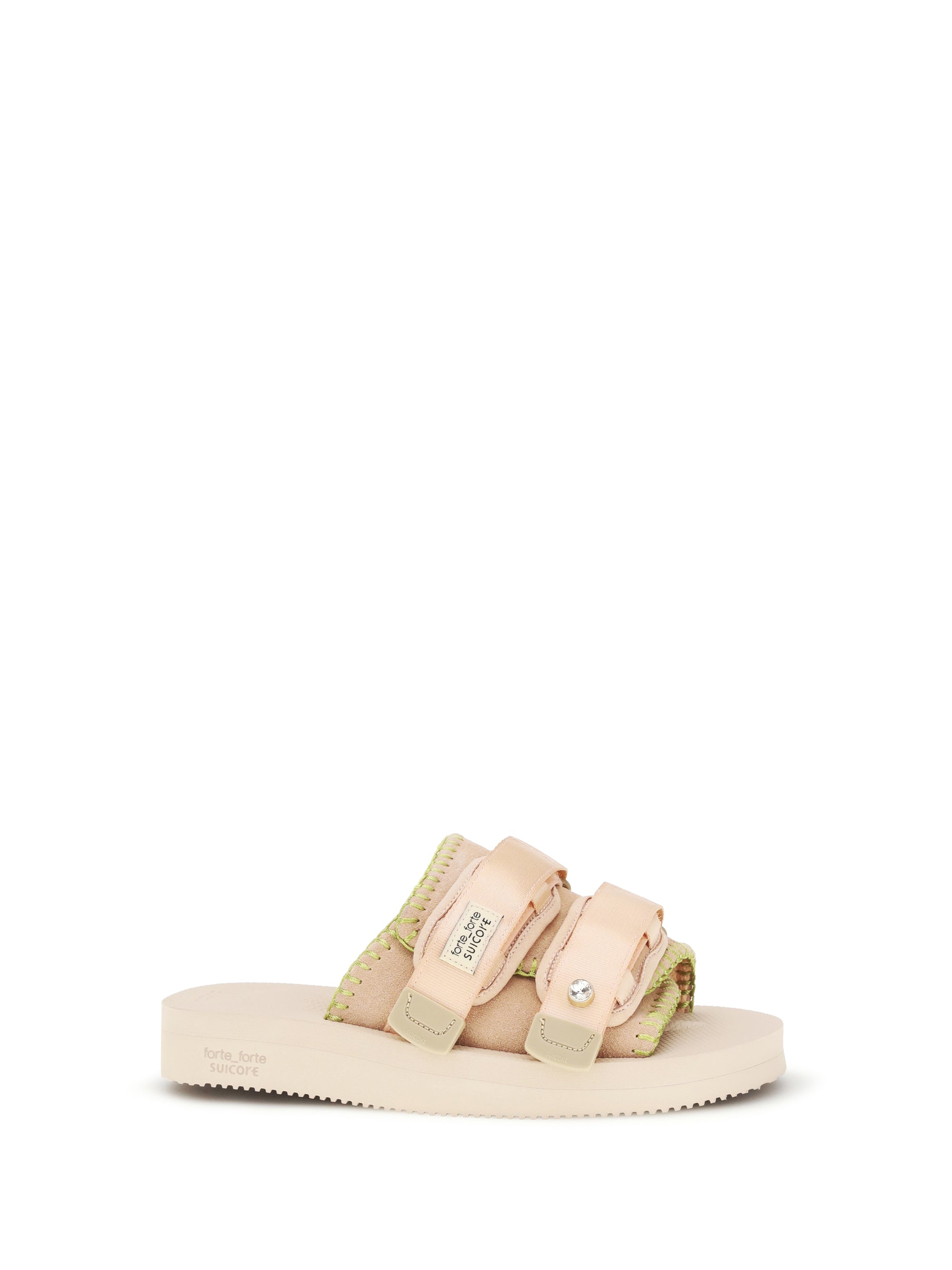 Forte_forte Double-Strap Sandals — Beige
