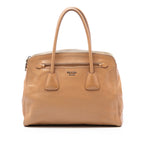 Large Saffiano Cuir Double Zip Top Handle Bag