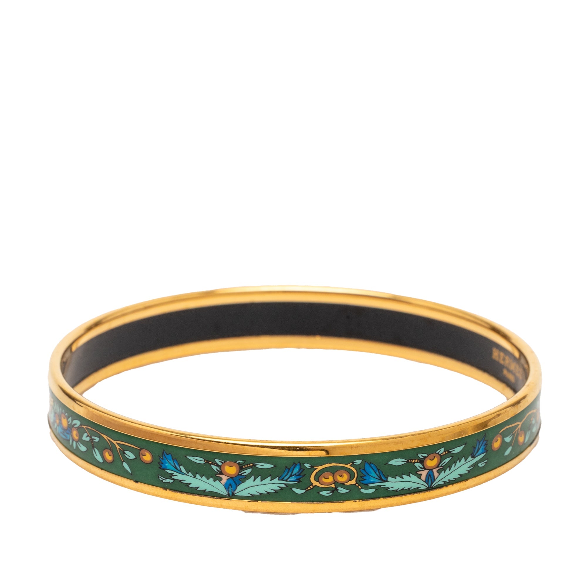 Narrow Enamel Fruits Cloisonne Bangle 65