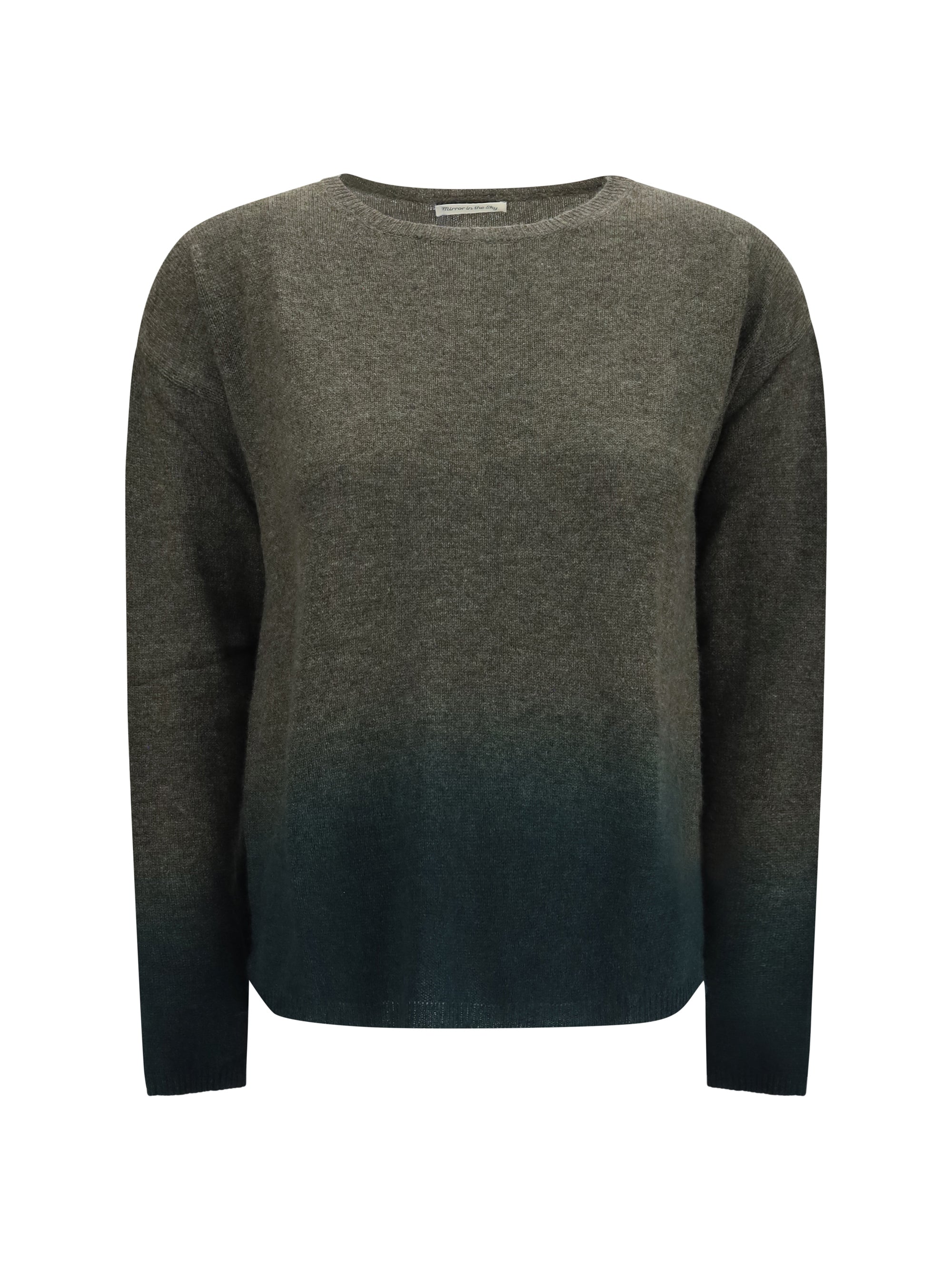 Mirror In The Sky Gradient Dyed Cashmere Sweater — Green