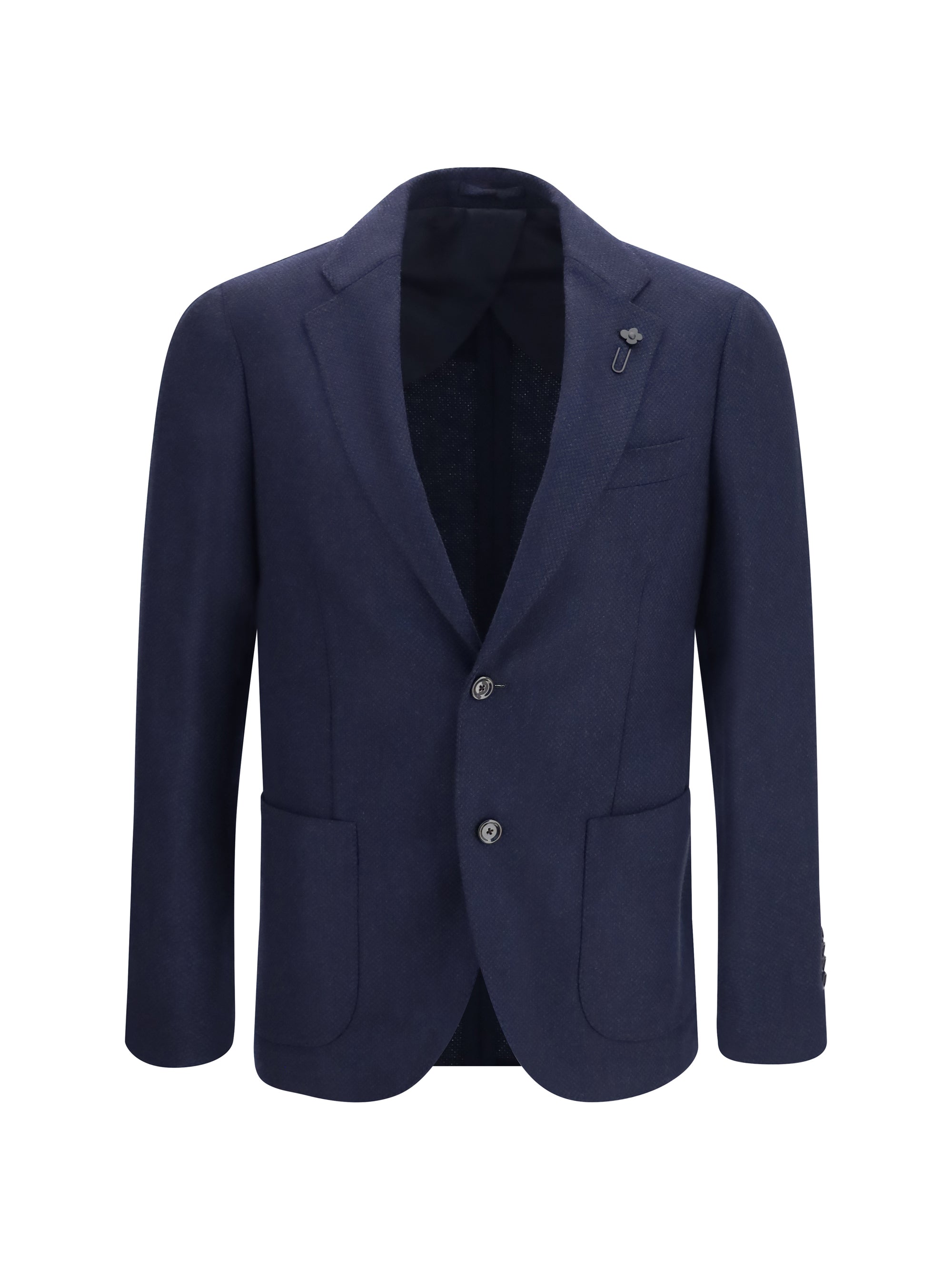 Lardini Wool and Cashmere Blazer — Navy