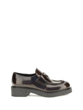 Mocasín Prada de piel pulida — Marrón