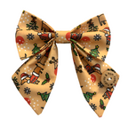 Handmade Dog Sailer Bow Tie - Christmas Dachshunds