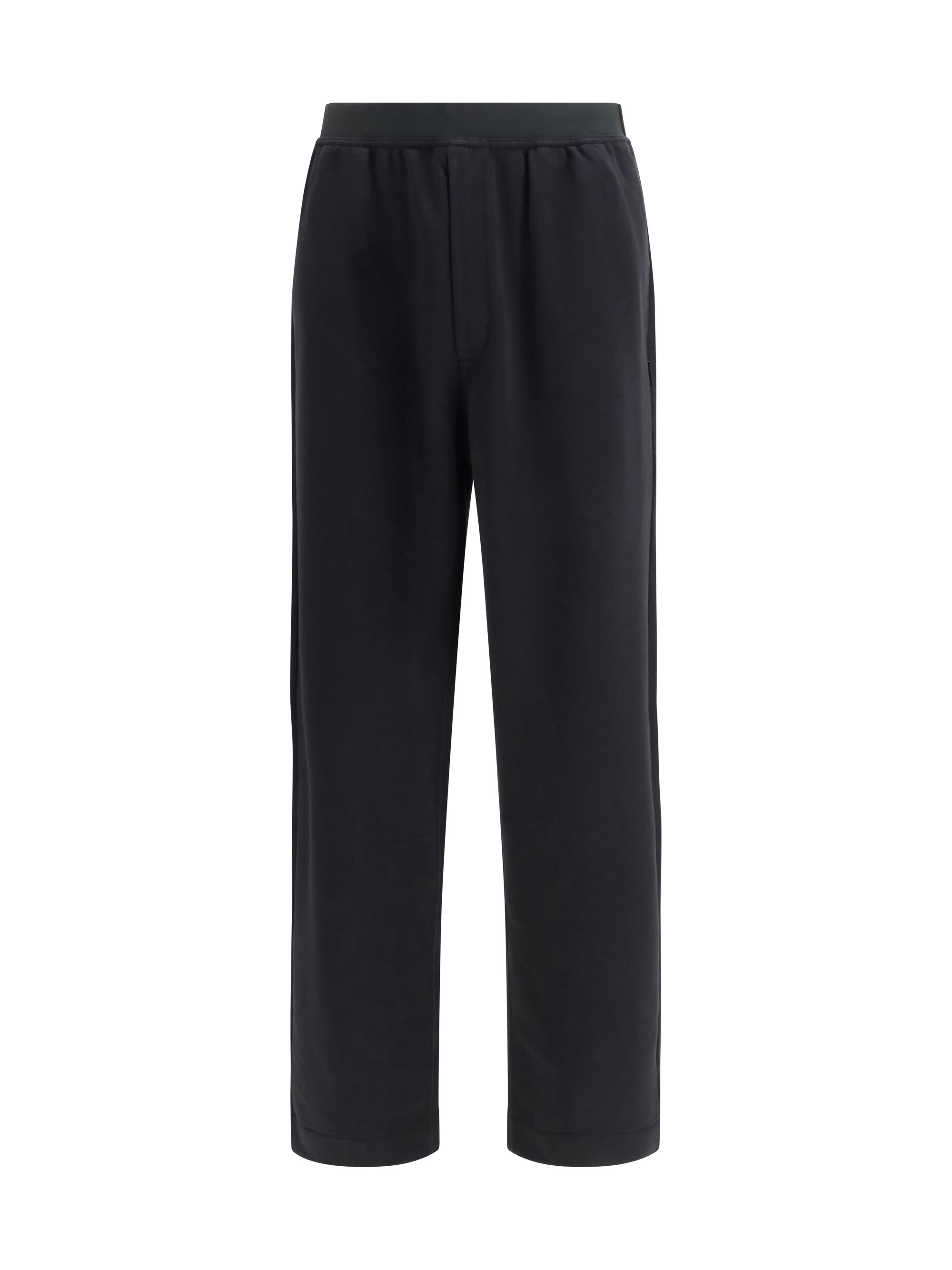 MM6 Maison Margiela Cotton Elastic-Waist Sweatpants — Black