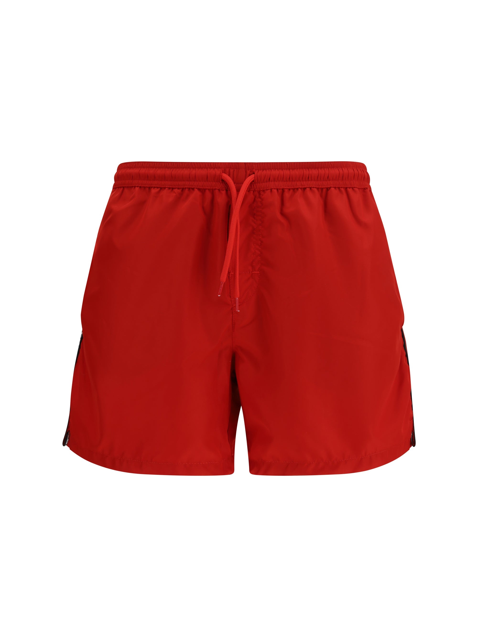 GCDS Logo-Detail Swim Shorts — Red