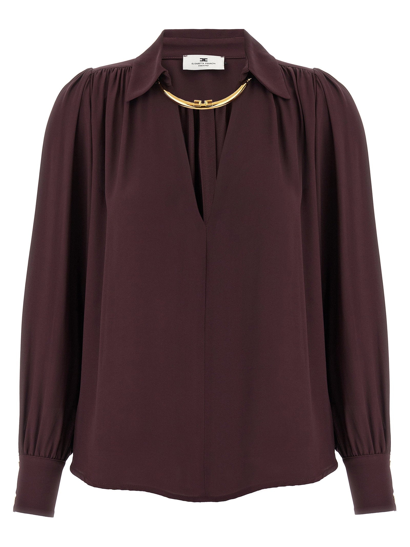Elisabetta Franchi Blouse — Burgundy