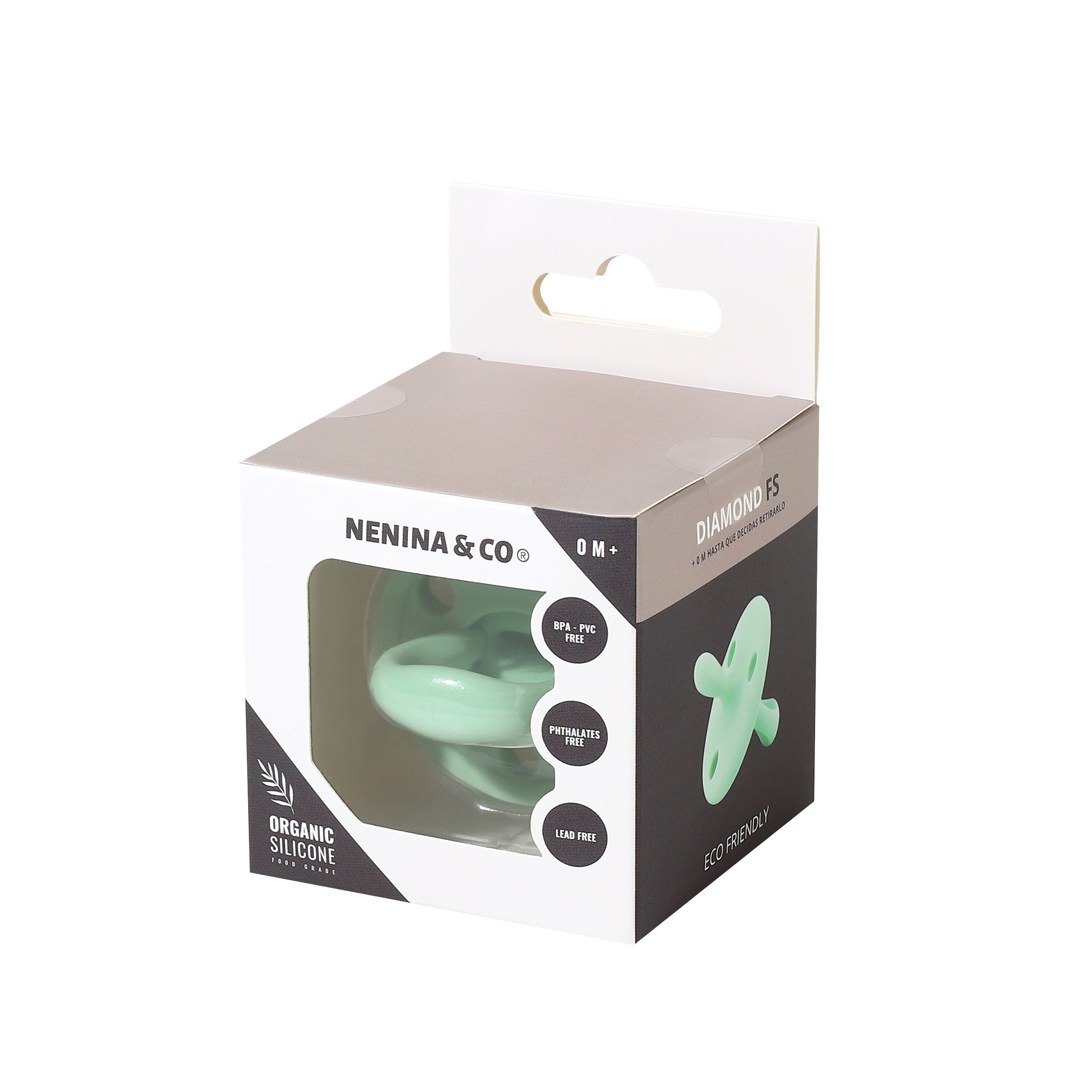 Nuevo Pack 2 Chupetes DIAMOND FS Tetina Fisiológica | Silicona Orgánica Nenina & Co