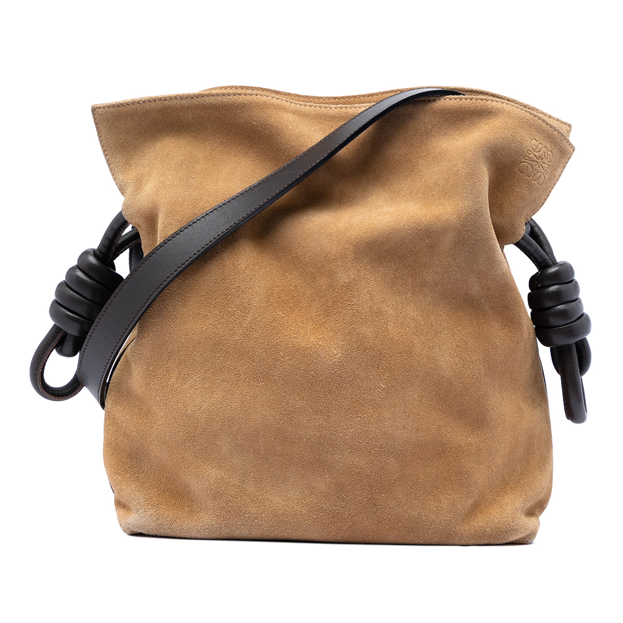 Suede Flamenco Knot Crossbody