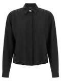 Fabiana Filippi Gold Knot-Embellished Shirt — Black
