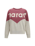 Marant Etoile Logo-Embroidered Cotton-Blend Sweatshirt — Mauve
