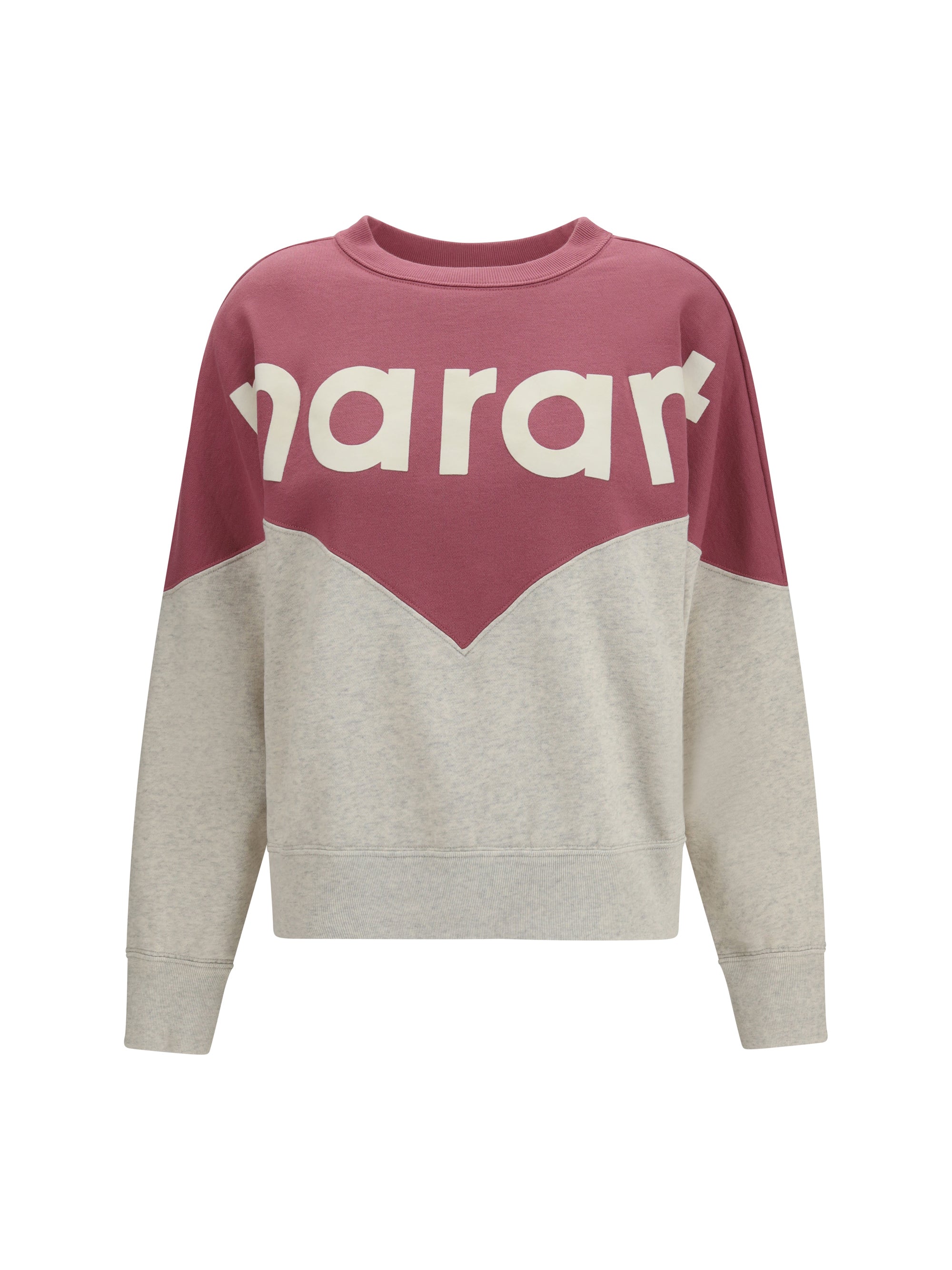 Marant Etoile Logo-Embroidered Cotton-Blend Sweatshirt — Mauve