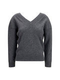 Tom Ford Cashmere V-Neck Sweater — Gray