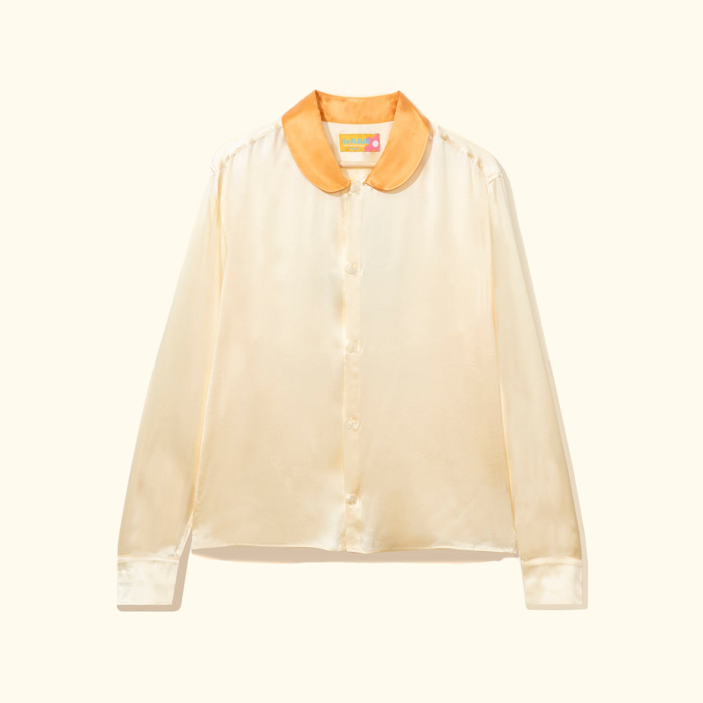 Call Me Long-Sleeve Button-Up Orange