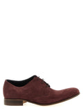 Julian Suede Lace-Up Derby Shoe — Burgundy