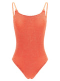 Hunza G Camille One-Piece Swimsuit — coral