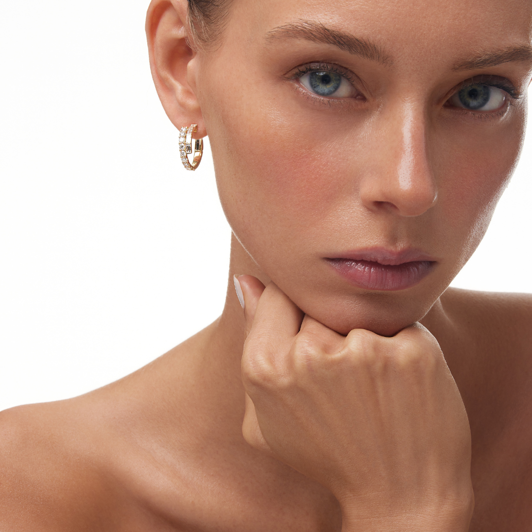 ECLIPSE Diamond Hoop Earrings Pair By ALINKA Fine Jewellery