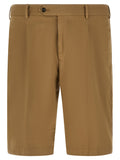 Pt Torino Stretch Cotton Bermuda Shorts — Camel