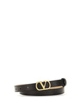 Valentino Garavani Smooth Leather Reversible Belt — Black