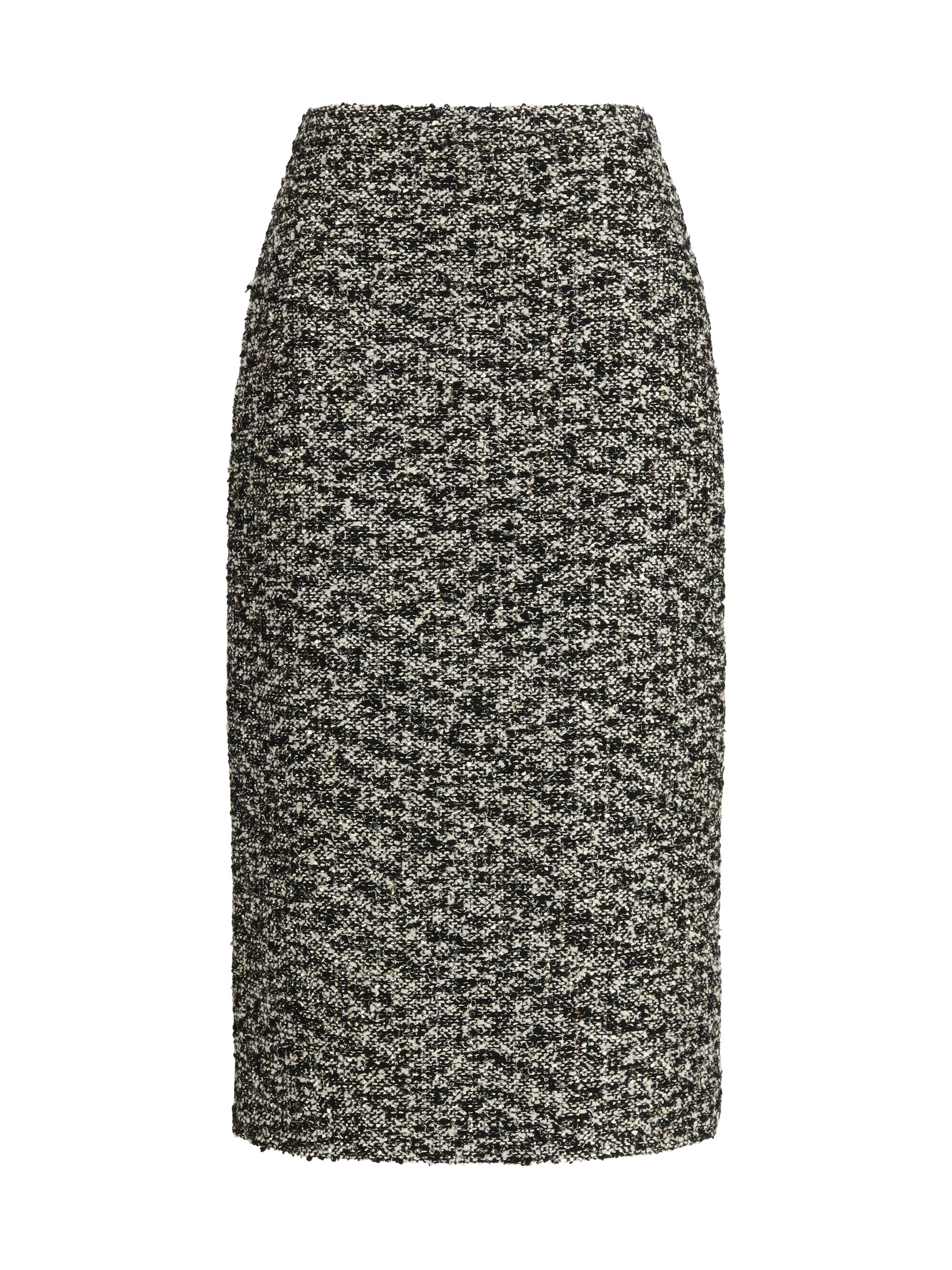 Gucci Laminated Bouclé Midi Skirt — Black