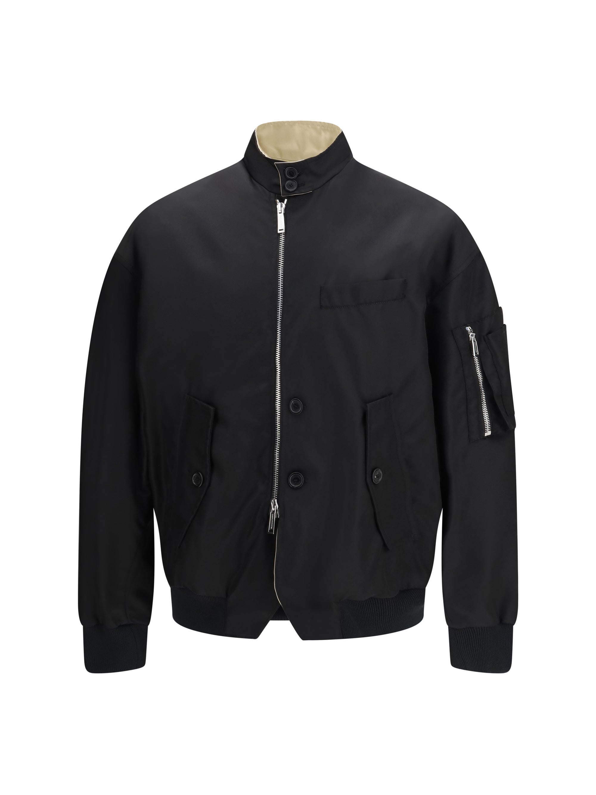 Dsquared2 Hybrid Bomber Jacket — Black