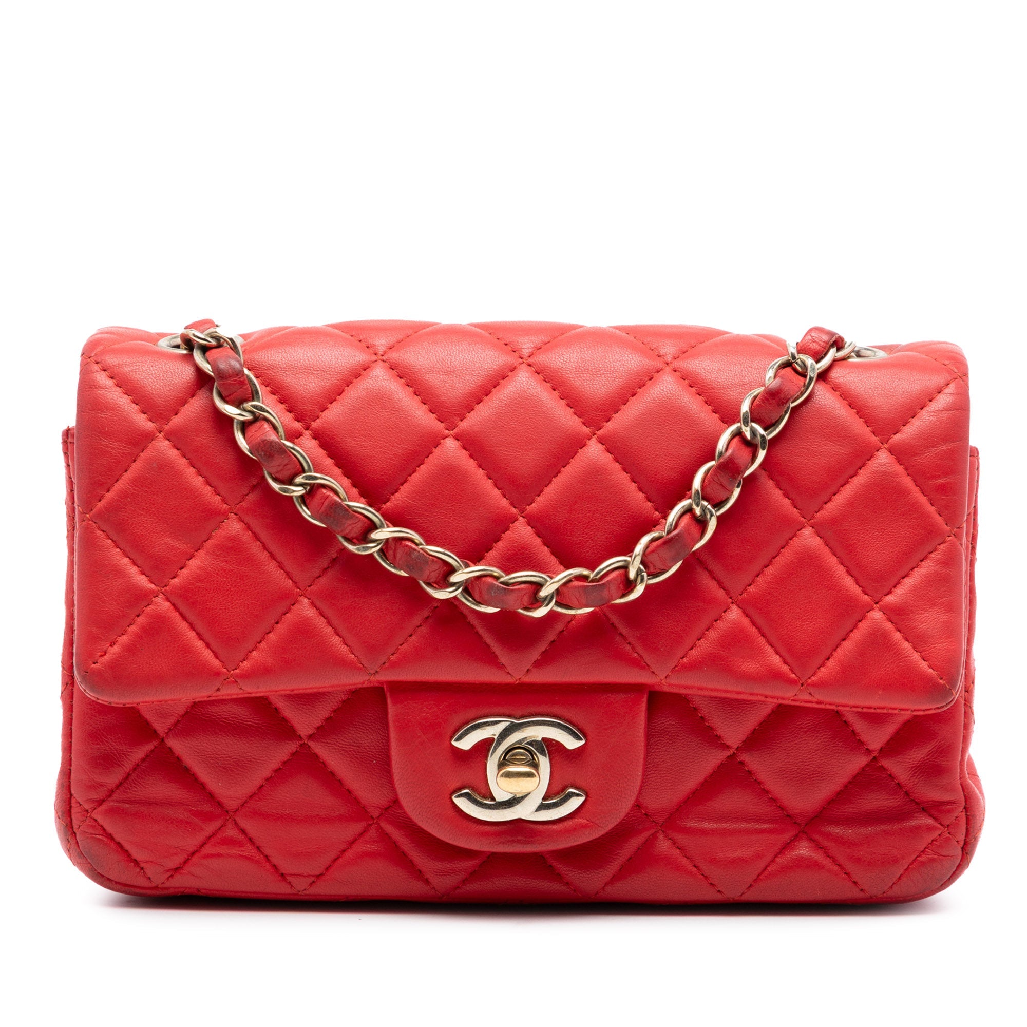 Mini Rectangular Classic Lambskin Single Flap