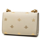 Small Leather Bee Star Padlock Crossbody
