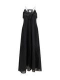 Marant Etoile Strappy Voile Dress — Black