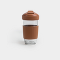 GENICOOK Borosilicate Glass Coffee Cup - Brown