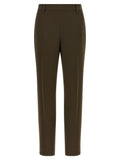 Alberto Biani Crêpe Stretch Trousers — Olive