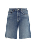 Agolde Anson Denim Shorts — Blue