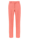 Alberto Biani Linen-Blend Chinos — Coral