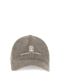 Brunello Cucinelli MY4999850 Ribbed Cotton Baseball Cap — Gray
