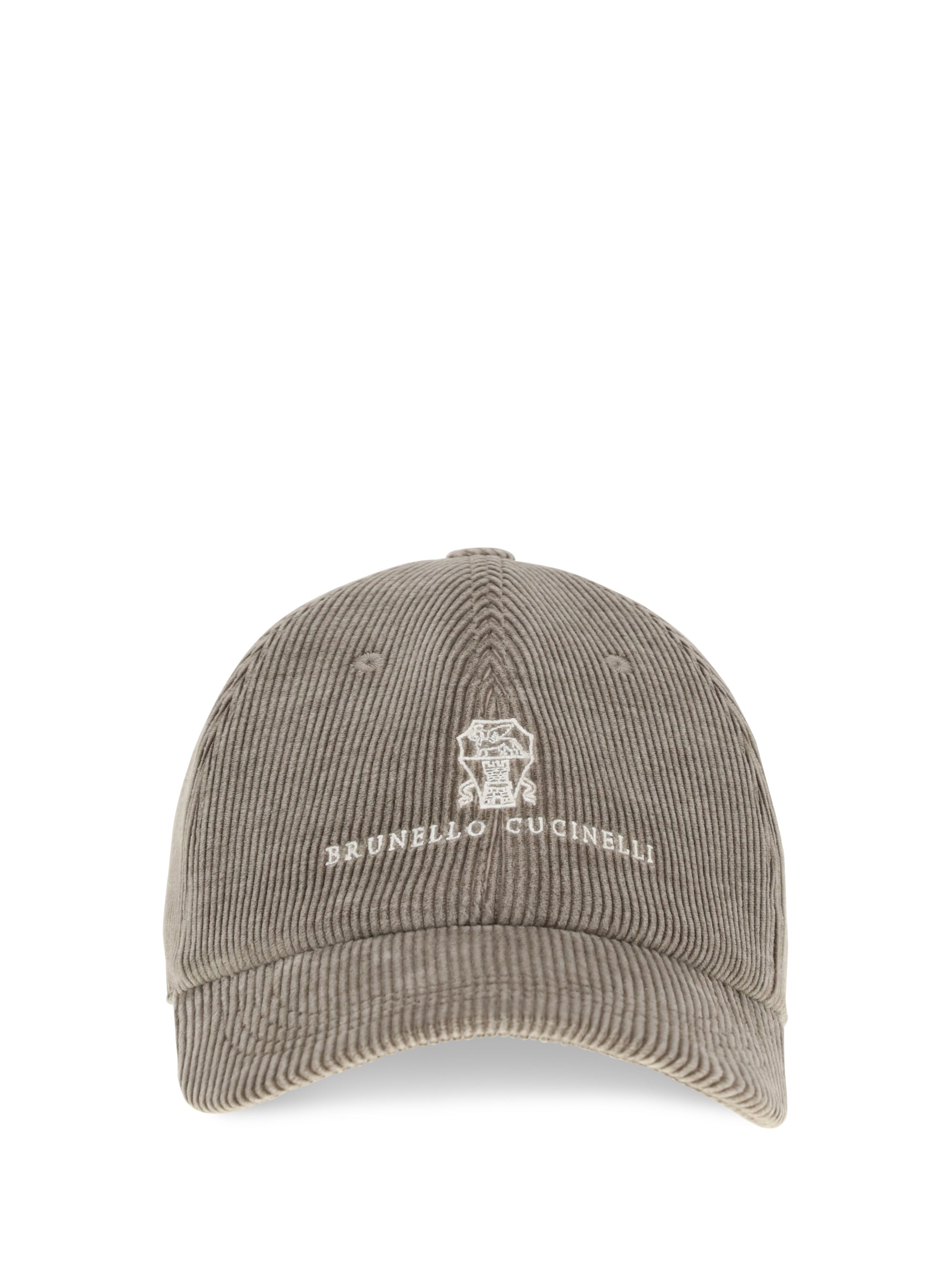 Brunello Cucinelli MY4999850 Ribbed Cotton Baseball Cap — Gray